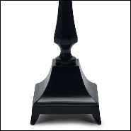 Candleholder in solid mahogany in black satinated finish 119-Bat