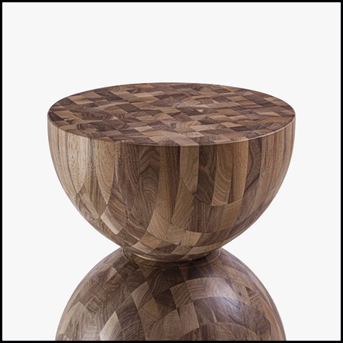 Tabouret noyer massif patché 154-Global Patched