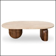 Coffee Table with travertine table top 157-Tessa Large