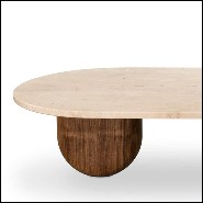 Coffee Table with travertine table top 157-Tessa Large