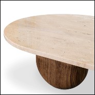 Coffee Table with travertine table top 157-Tessa Large
