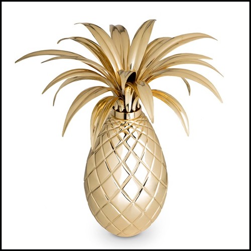 Lampe de table en forme ananas finition plaquée or 157-Ananas