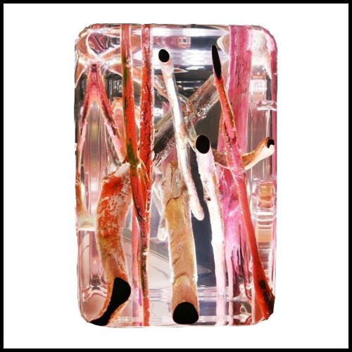 Bout de Canapé 31 - Kisimi Ice Fluo | Side Table Bleu Nature- Ice Fluo - Fluorescent blue side table - Pacific Compagnie.