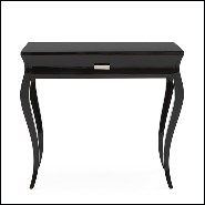 Table d'appoint en acajou massif finition laquée noire 119-Elda