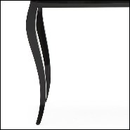Side table in solid mahogany wood in black lacquered finish 119-Elda