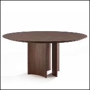 Table à manger en bois de noyer massif biseauté 163-Ornament