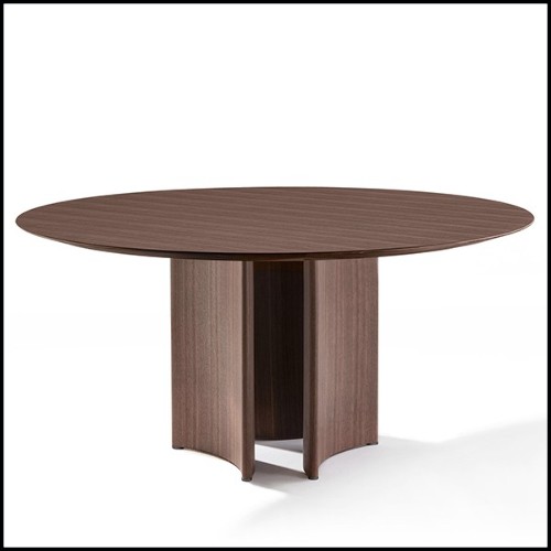 Table à manger en bois de noyer massif biseauté 163-Ornament