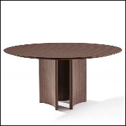 Table à manger en bois de noyer massif biseauté 163-Ornament