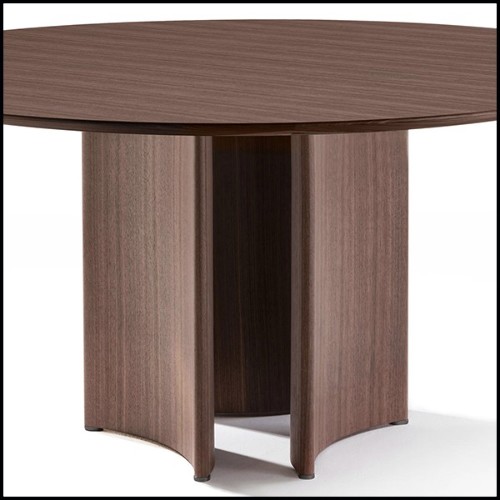 Dining table in solid walnut wood beveled edge top 163-Ornament