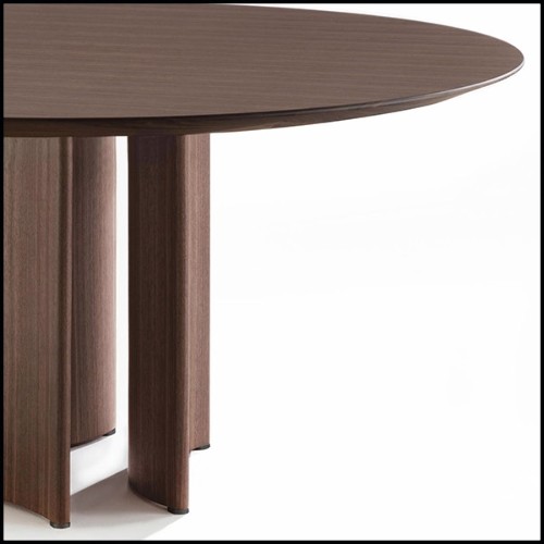 Table à manger en bois de noyer massif biseauté 163-Ornament