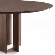 Table à manger en bois de noyer massif biseauté 163-Ornament