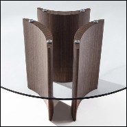 Table à manger en bois de noyer massif biseauté 163-Ornament