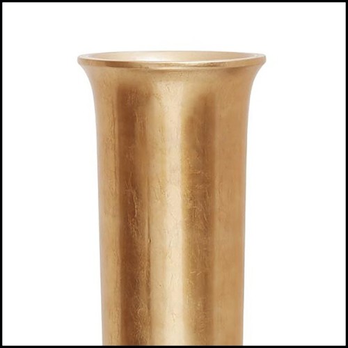 Vase in painted gold finish with gold leaf finishes style 162-Rob