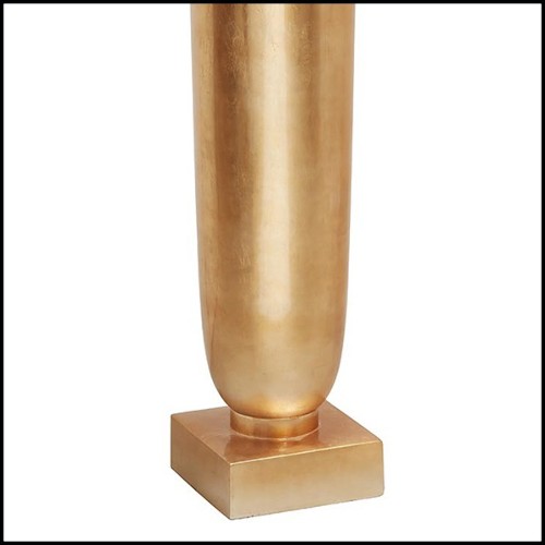 Vase in painted gold finish with gold leaf finishes style 162-Rob