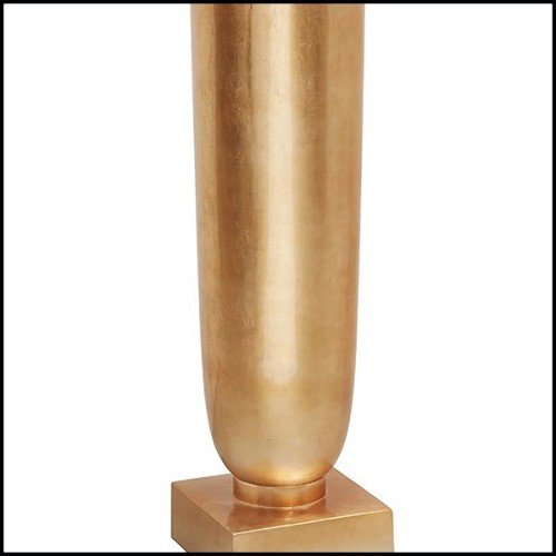 Vase in painted gold finish with gold leaf finishes style 162-Rob