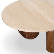 Table basse en noyer avec deux bases 157-Tessa Round