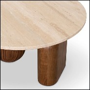 Table basse en noyer avec deux bases 157-Tessa Round