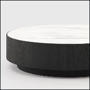 Table basse en frêne massif et plateau en marbre 174-Austin