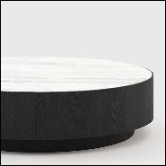 Table basse en frêne massif et plateau en marbre 174-Austin