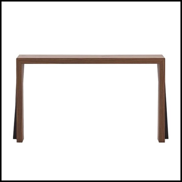 Console in walnut wood and iron feet 174-Denver