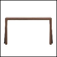 Console in walnut wood and iron feet 174-Denver