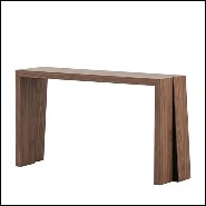 Console in walnut wood and iron feet 174-Denver