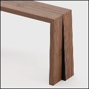 Console in walnut wood and iron feet 174-Denver