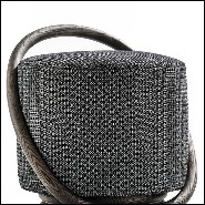 Tabouret avec bras rond en finition teintée noyer 163-Hoop Dark Ash