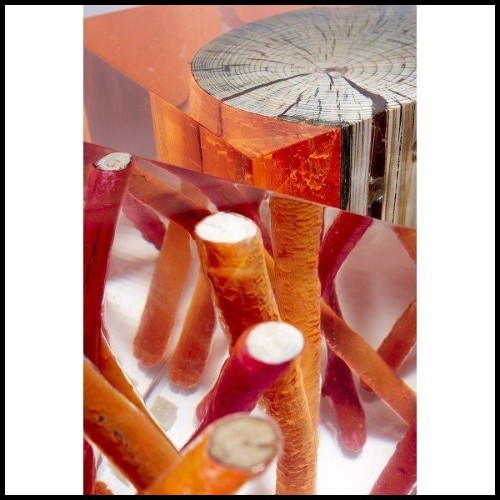 Bout de Canapé 31 - Kisimi Fluo Square | Fluorescent detailed side table for a pop of color - Pacific Compagnie.