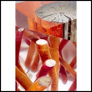 Bout de Canapé 31 - Kisimi Fluo Square | Fluorescent detailed side table for a pop of color - Pacific Compagnie.