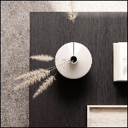 Coffee table in gold finish with ebony finish top 174-Portland