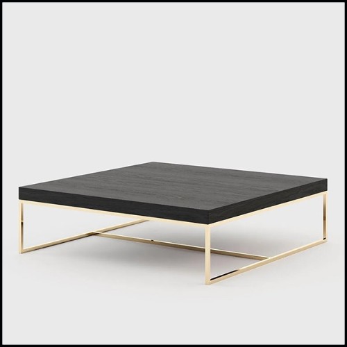 Table basse finition or avec plateau finition ébène 174-Portland