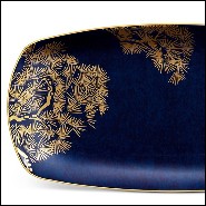 Tray in hand painted porcelainwith 24k gold 172-Sendai