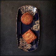 Tray in hand painted porcelainwith 24k gold 172-Sendai