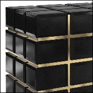 Sideboard in solid brass and black mirror 164-Williams