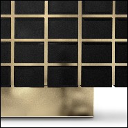 Sideboard in solid brass and black mirror 164-Williams