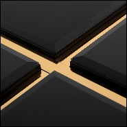 Sideboard in solid brass and black mirror 164-Williams