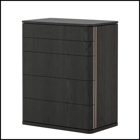 Chest in solid wood blacj ash finish 174-Aroa