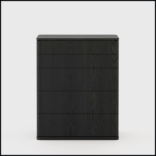 Chest in solid wood blacj ash finish 174-Aroa