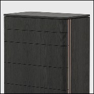 Chest in solid wood blacj ash finish 174-Aroa