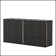 Chest in solid wood in black ash finish 174-Aroa Large