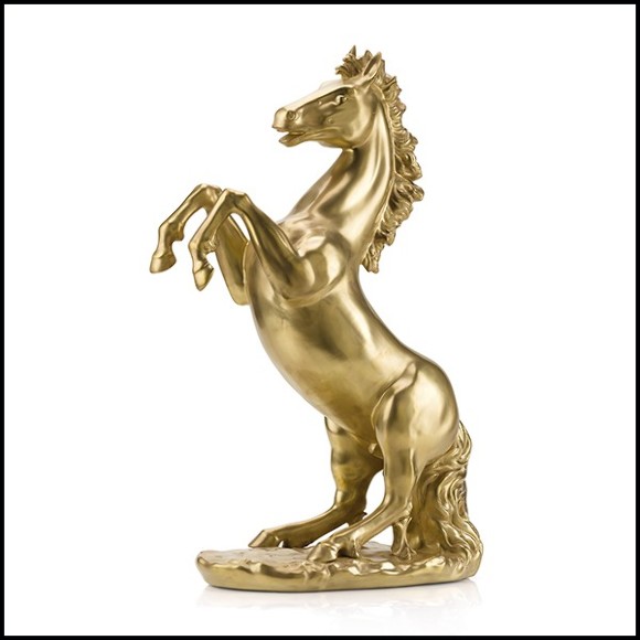 Sculpture prancing stallion 24k gold plated 196-Prancing Stallion