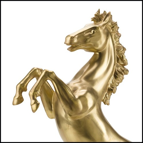 Sculpture prancing stallion 24k gold plated 196-Prancing Stallion