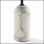 Side Table round in marble with metal and solid walnut 163-Stelle Round