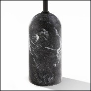 Side Table with marble and metal and with solid walnut 163-Stelle