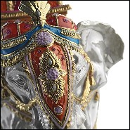 Sculpture éléphant en porcelaine et or 24k 196-Red Elephant