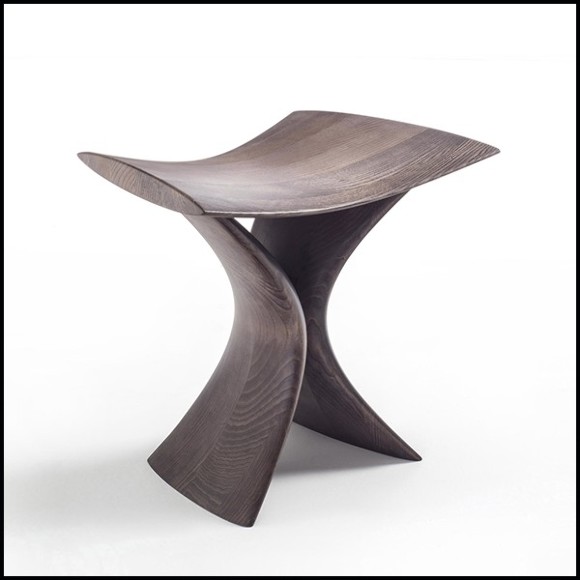 Tabouret en frêne finition café 163-Aman Cafe