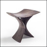 Tabouret en frêne finition café 163-Aman Cafe