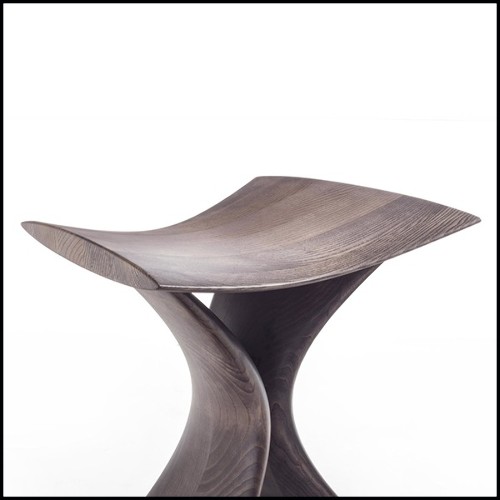 Tabouret en frêne finition café 163-Aman Cafe