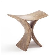 Stool in solid ash natural finish 163-Aman Natura